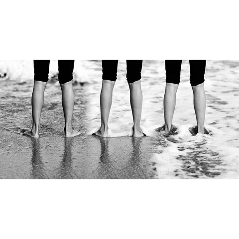 Wet Feet. Black Modern Wood Framed Art Print with Double Matting by Londal, Leif