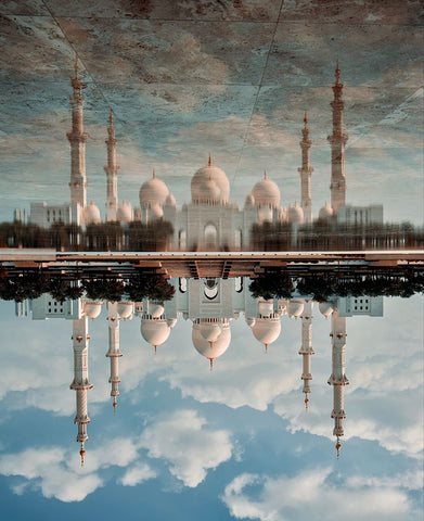 Szgm Abudhabi Black Ornate Wood Framed Art Print with Double Matting by Aldaie, Ahmed