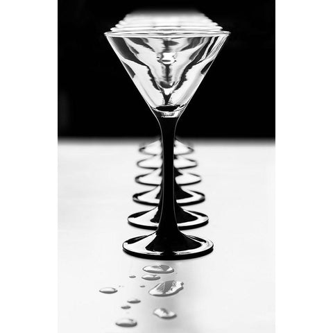 Goblets Black Modern Wood Framed Art Print by Toniolo, Giorgio