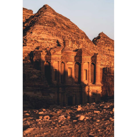 Ad Deir - The Monastery, Petra. Black Modern Wood Framed Art Print by Guney, Onur