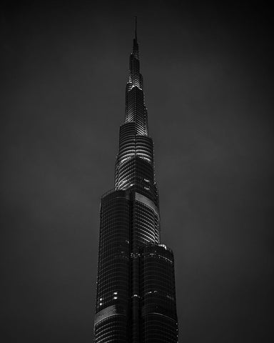 Khalifa Tower Black Ornate Wood Framed Art Print with Double Matting by Boulogiannis, Apostolis