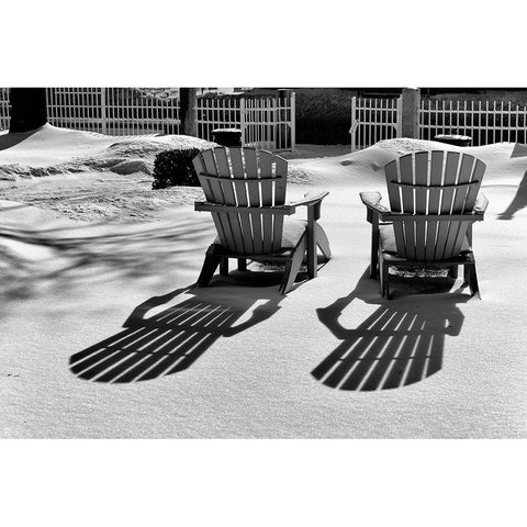 Winter Chill Black Modern Wood Framed Art Print with Double Matting by Hoey, John