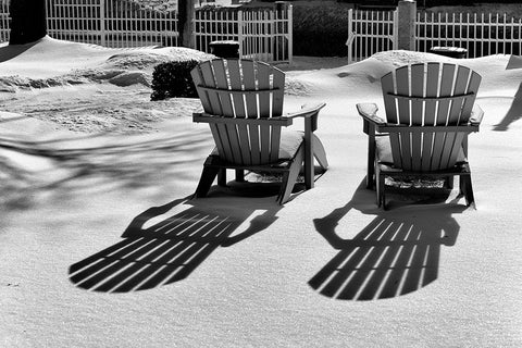 Winter Chill White Modern Wood Framed Art Print with Double Matting by Hoey, John