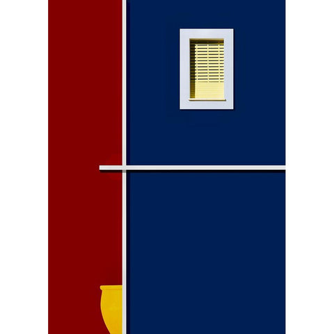 The yellow vase. Black Modern Wood Framed Art Print with Double Matting by Orbach, Arnon