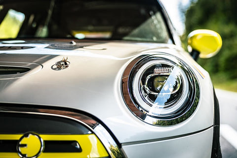 Mini White Modern Wood Framed Art Print with Double Matting by Szabo, Attila