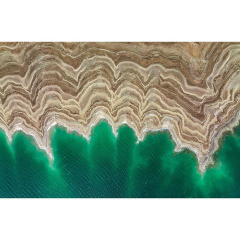 Salty Formations Black Modern Wood Framed Art Print by Meirovich, Ido