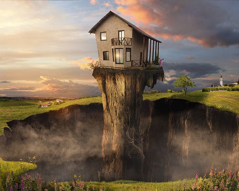 Isolation White Modern Wood Framed Art Print with Double Matting by Frey, Eva