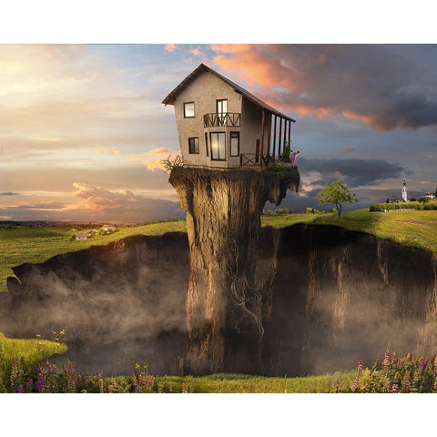 Isolation Black Modern Wood Framed Art Print by Frey, Eva