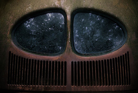 Vw 1950 Black Ornate Wood Framed Art Print with Double Matting by Droste, Holger