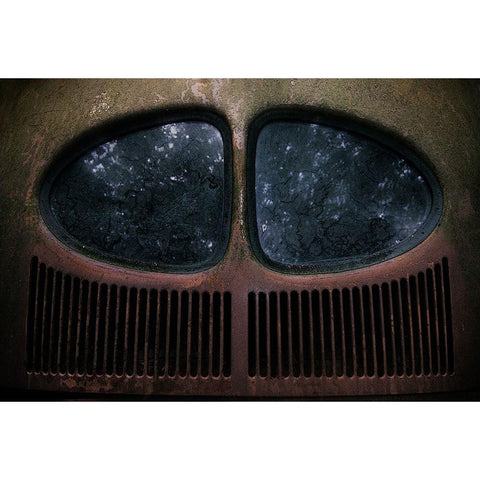 Vw 1950 Black Modern Wood Framed Art Print with Double Matting by Droste, Holger