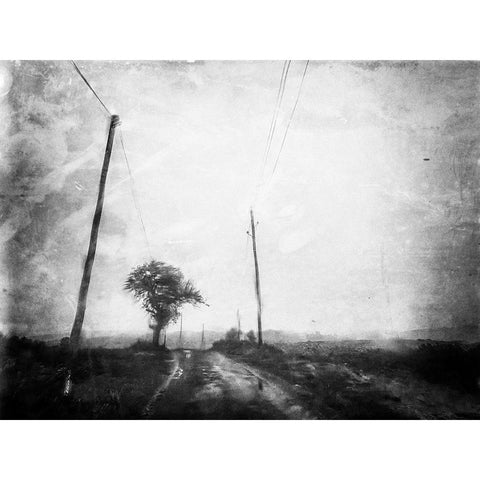 Like A Rainy Day Black Modern Wood Framed Art Print with Double Matting by Margau, Delphine