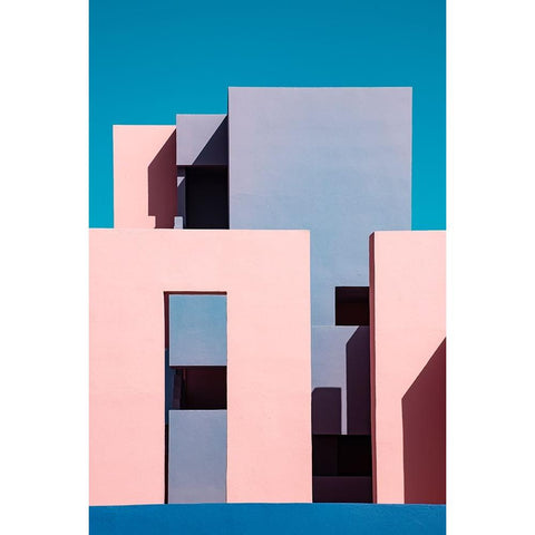 Muralla Roja #1 Gold Ornate Wood Framed Art Print with Double Matting by Wride, Linda