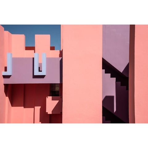 Muralla Roja #2 Black Modern Wood Framed Art Print with Double Matting by Wride, Linda