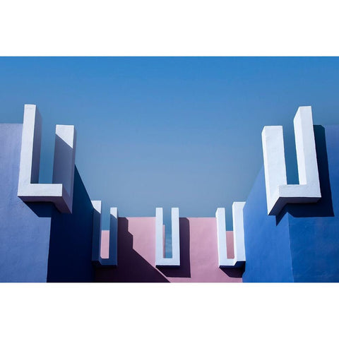 Muralla Roja #5 Gold Ornate Wood Framed Art Print with Double Matting by Wride, Linda