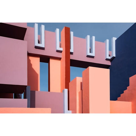 Muralla Roja #8 White Modern Wood Framed Art Print by Wride, Linda