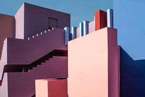 Muralla Roja #9 Black Ornate Wood Framed Art Print with Double Matting by Wride, Linda