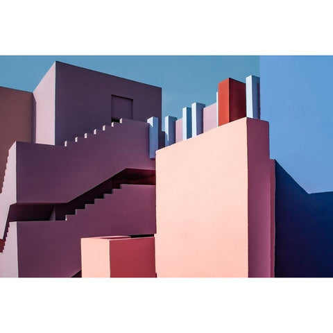 Muralla Roja #9 Black Modern Wood Framed Art Print by Wride, Linda