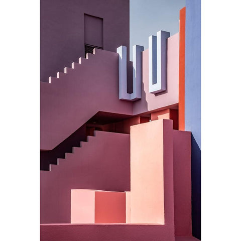 Muralla Roja #10 Black Modern Wood Framed Art Print with Double Matting by Wride, Linda