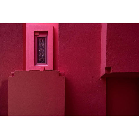 Muralla Roja #13 Gold Ornate Wood Framed Art Print with Double Matting by Wride, Linda