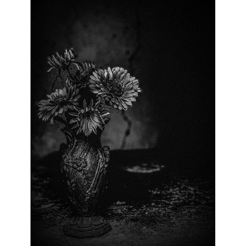 The Cracks Black Modern Wood Framed Art Print by Margau, Delphine