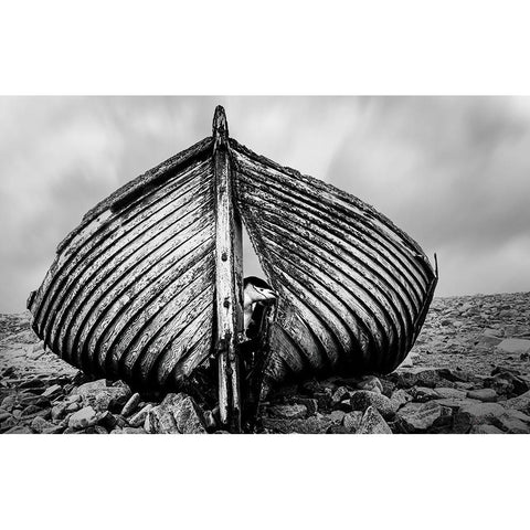 qPeekabooq Black Modern Wood Framed Art Print with Double Matting by Jin, Jie