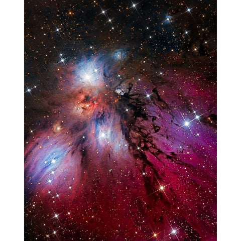 The Angel Nebula Black Modern Wood Framed Art Print with Double Matting by Chander, Vikas