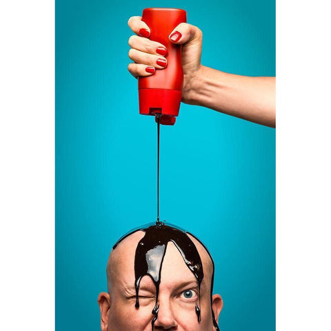 Mmm-Chocolate White Modern Wood Framed Art Print by Damsten, Petri