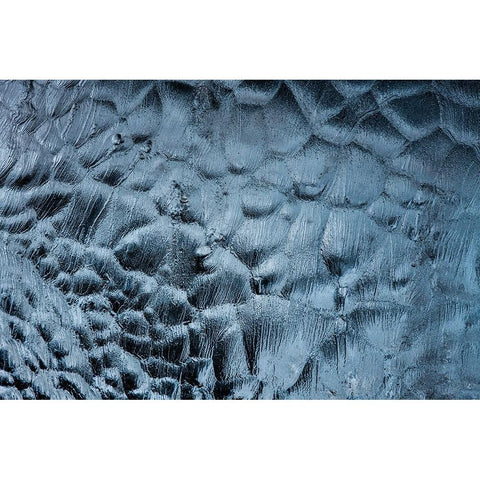 Ice textures Black Modern Wood Framed Art Print with Double Matting by Ruoppolo, Luigi