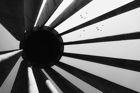To The Black Hole Black Ornate Wood Framed Art Print with Double Matting by Mohammad Hossein, Hamid