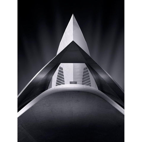 Peaks Between Clouds White Modern Wood Framed Art Print by Garcia, Helena