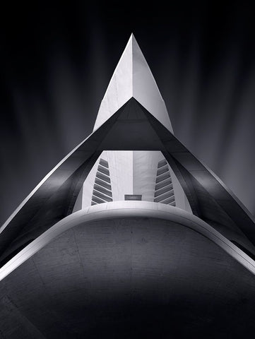 Peaks Between Clouds Black Ornate Wood Framed Art Print with Double Matting by Garcia, Helena