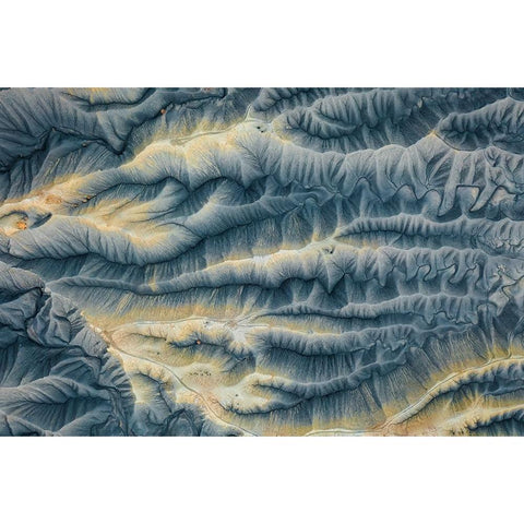 Shape of Rock Black Modern Wood Framed Art Print by Rong, Herbert
