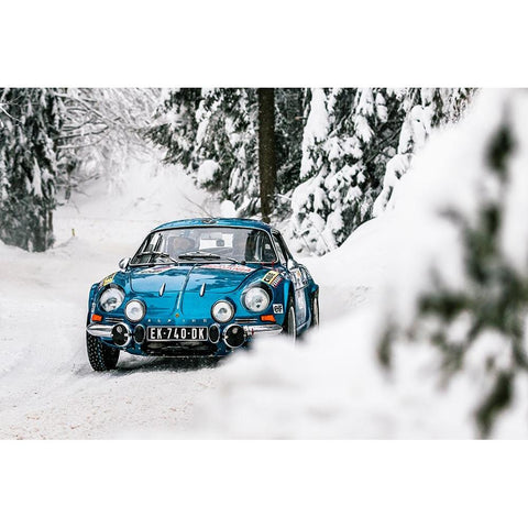 Alpine Black Modern Wood Framed Art Print with Double Matting by Szabo, Attila