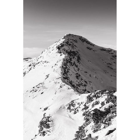 La montagna Black Modern Wood Framed Art Print with Double Matting by Bolognese, Christian