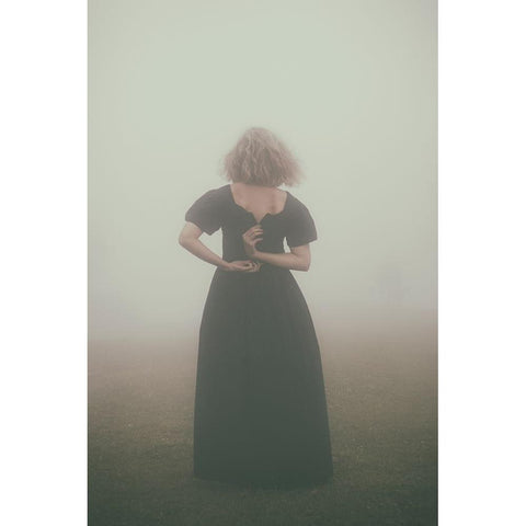 In the arms of fog Black Modern Wood Framed Art Print with Double Matting by Saeidinia, Afshin