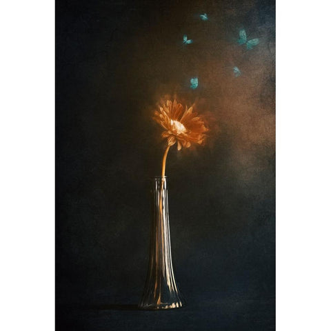 Peaceful Moments Gold Ornate Wood Framed Art Print with Double Matting by Kiral, Cicek