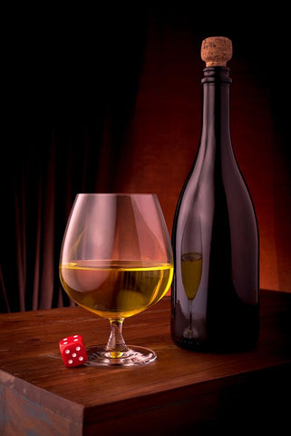 Glass Reflection Black Ornate Wood Framed Art Print with Double Matting by Dhuper, Sumit