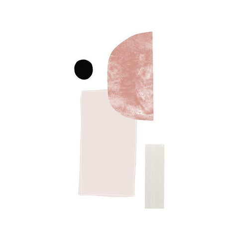 Abstract Composition No 1 Black Modern Wood Framed Art Print with Double Matting by Sawall, Anastasia