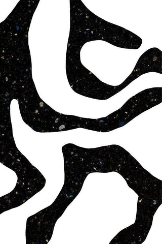 Black Gems White Modern Wood Framed Art Print with Double Matting by Sawall, Anastasia