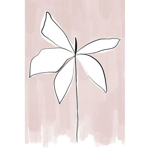 Bordered Flower Black Modern Wood Framed Art Print with Double Matting by Sawall, Anastasia