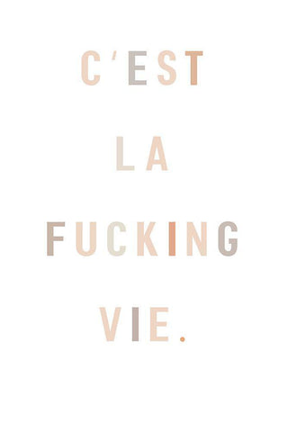 Cest la fucking vie Black Ornate Wood Framed Art Print with Double Matting by Sawall, Anastasia