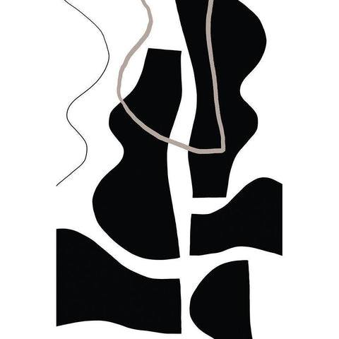 Contour White Modern Wood Framed Art Print by Sawall, Anastasia