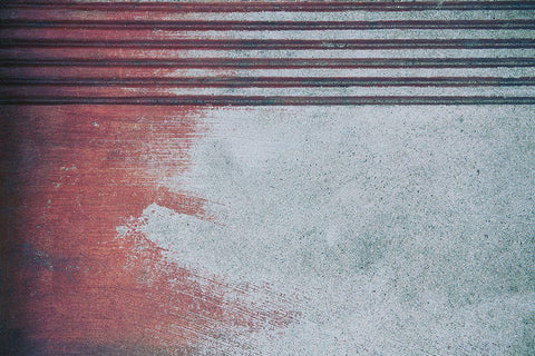 Paint on Concrete White Modern Wood Framed Art Print with Double Matting by Mossholder, Tim