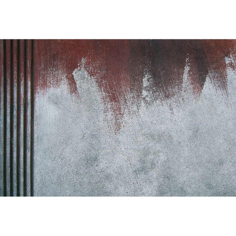 Paint on Concrete White Modern Wood Framed Art Print by Mossholder, Tim