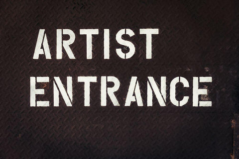 Artist Entrance Black Ornate Wood Framed Art Print with Double Matting by Mossholder, Tim