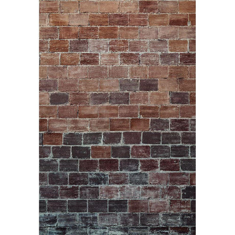 Brick Wall Black Modern Wood Framed Art Print with Double Matting by Mossholder, Tim