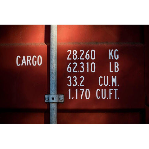 Red Container Black Modern Wood Framed Art Print by Mossholder, Tim