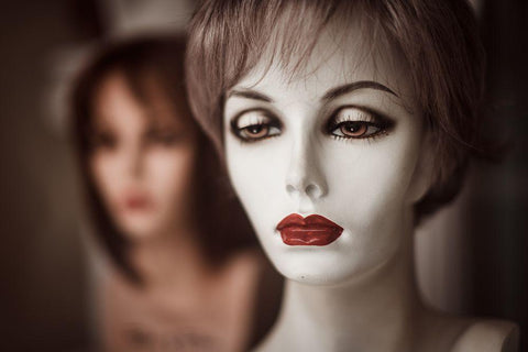 Beauty for Sale Black Ornate Wood Framed Art Print with Double Matting by Mossholder, Tim