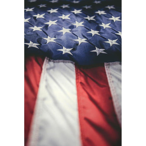 Old Glory Black Modern Wood Framed Art Print with Double Matting by Mossholder, Tim