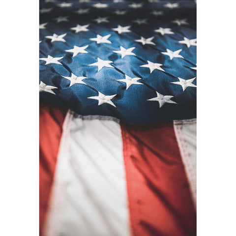 Old Glory Black Modern Wood Framed Art Print with Double Matting by Mossholder, Tim